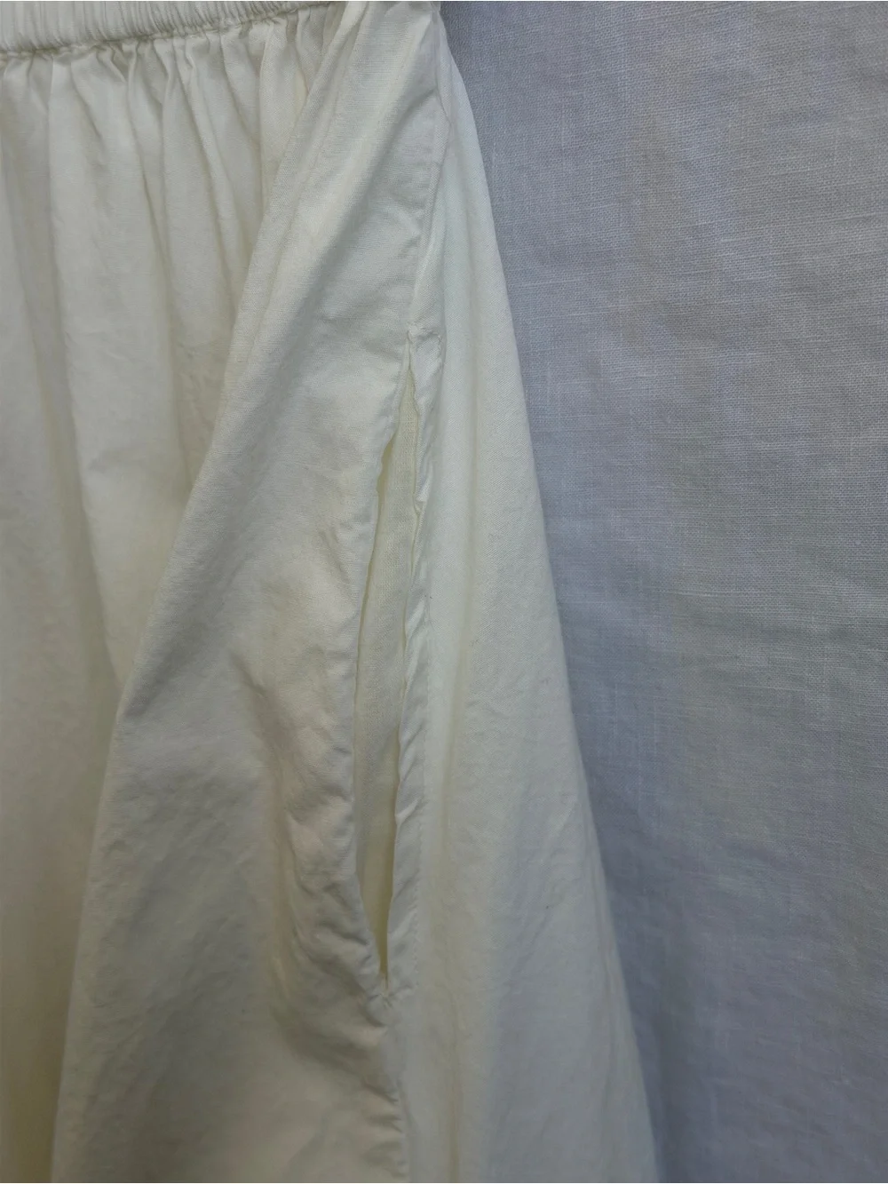 Free People Women's Cream Full-Length Gathered Skirt